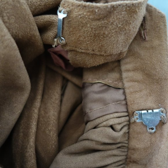 Vintage Ralph Lauren Mainline Brown 100% Suede Maxi Skirt Made in US, Size 10 - Picture 4 of 12